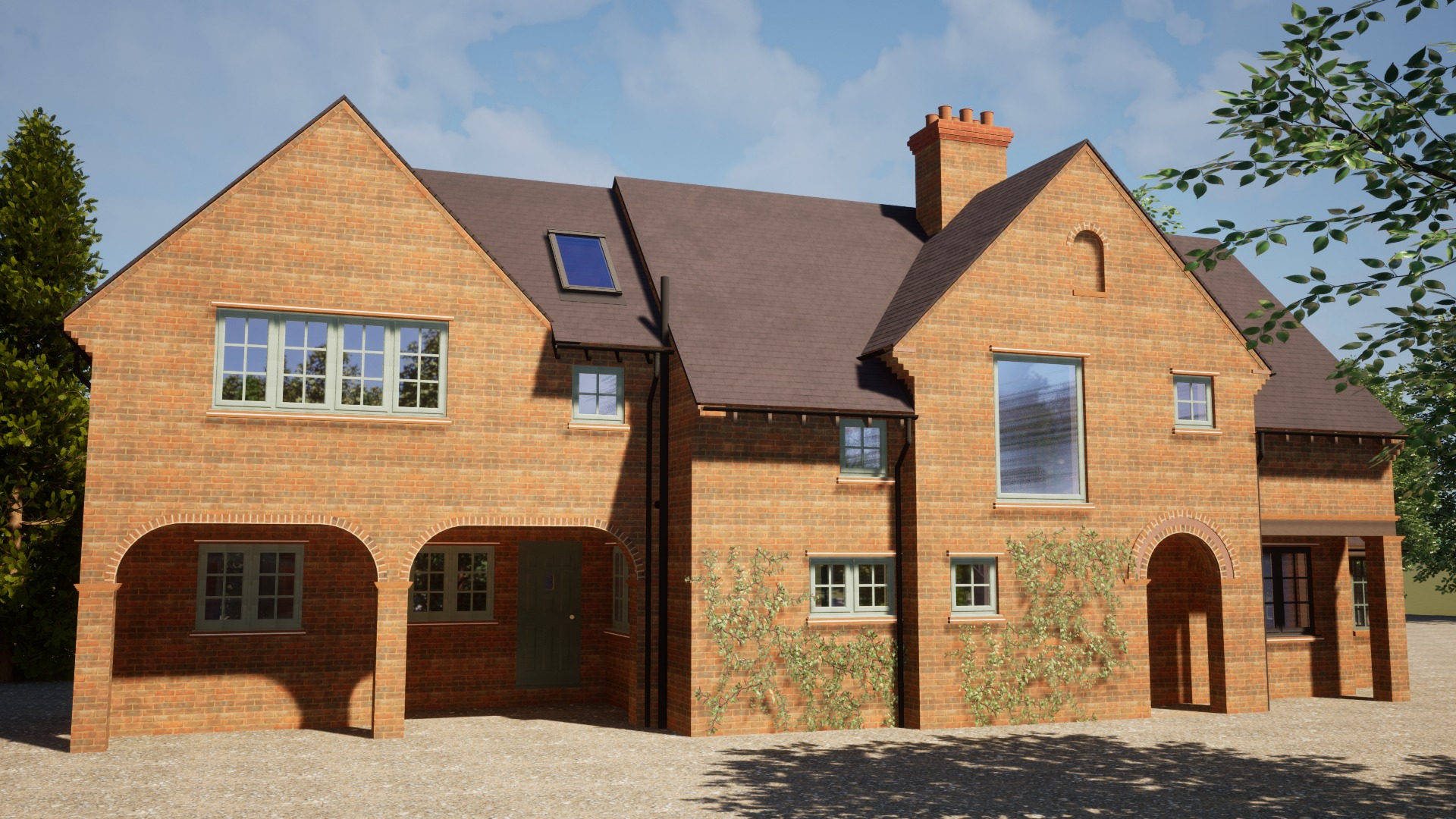 CGI render of brick-built residential property